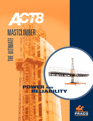 Direk tırmanma çalışma platformları Fraco ACT-8