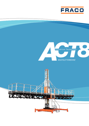 Direk tırmanma çalışma platformları Fraco ACT-8