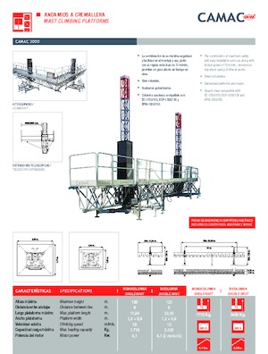 Mast Climbing Work Platforms CAMAC Camac 3000