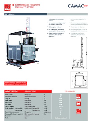 Industrial hoists CAMAC ECP 1000/150