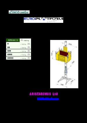Endüstriyel asansörler Electroelsa EHPM 2500/15