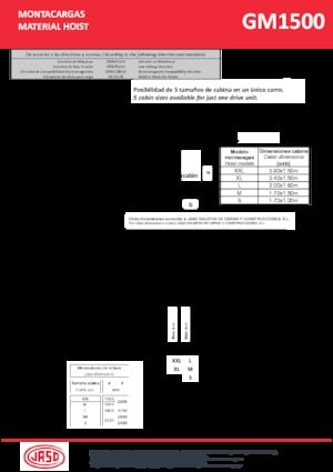 Industrial hoists Jaso GM1500
