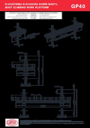 Direk tırmanma çalışma platformları Jaso GPI40