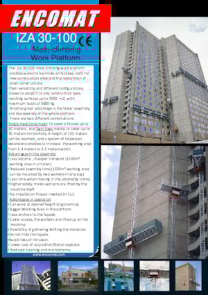 Mast Climbing Work Platforms Encomat IZA 30/100