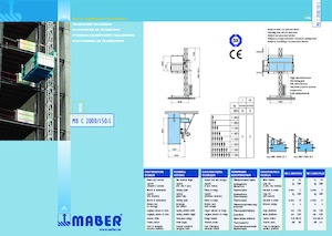 Endüstriyel asansörler Maber MB C 2000/150-SR