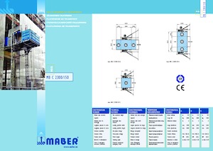 Endüstriyel asansörler Maber MB C 2300/150