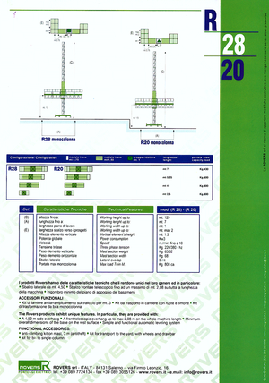 Direk tırmanma çalışma platformları Rovers R 28 TS