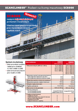 Mast Climbing Work Platforms Scanclimber SC 8000 E