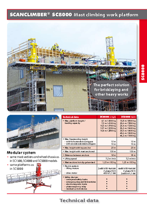 Mast Climbing Work Platforms Scanclimber SC 8000 E