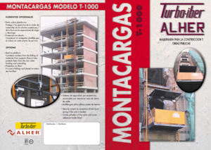 Direk tırmanma çalışma platformları Elevadores Alher T-1000