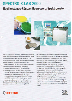 Metal Analyzers Spectro Spectro X-LAB 2000