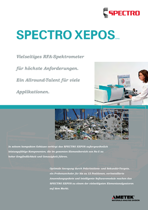 Metal Analyzers Spectro SPECTRO XEPOS