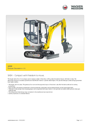 Mini Excavators Neuson 1404