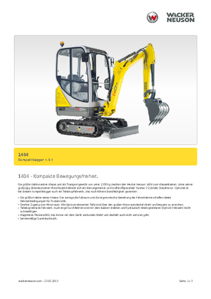Mini Excavators Neuson 1404
