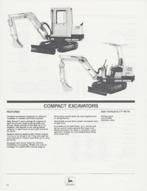 Mini ekskavatörler John Deere Construction 25