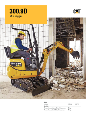 Mini Excavators Caterpillar 300.9D
