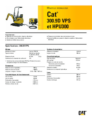 Mini Excavators Caterpillar 300.9D VPS 