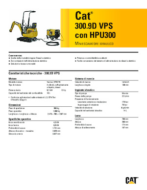Mini ekskavatörler Caterpillar 300.9D VPS 
