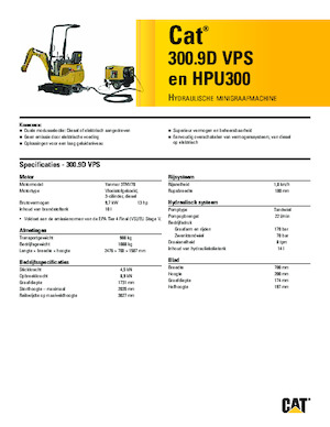 Mini ekskavatörler Caterpillar 300.9D VPS 