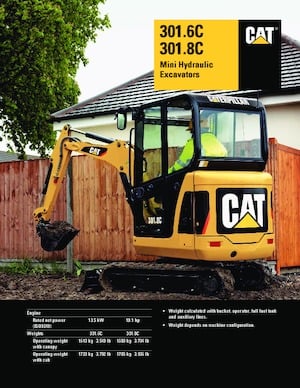 Mini Excavators Caterpillar 301.8C