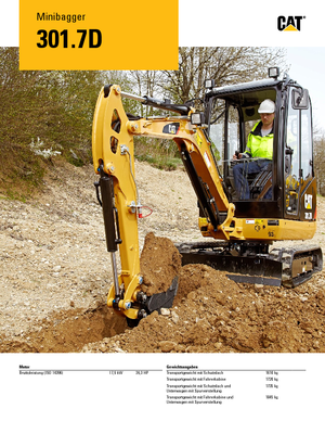 Mini Excavators Caterpillar 301.7D