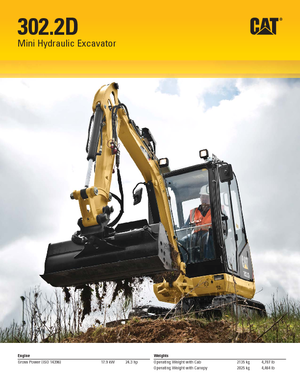 Mini ekskavatörler Caterpillar 302.2D