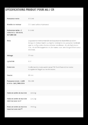 Mini ekskavatörler Caterpillar 302.7 CR