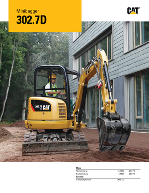 Mini ekskavatörler Caterpillar 302.7D