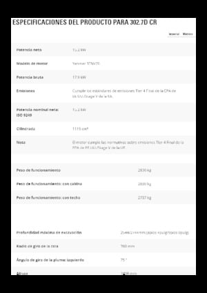 Mini Excavators Caterpillar 302.7D CR