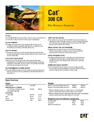 Crawler Excavators Caterpillar 308CR