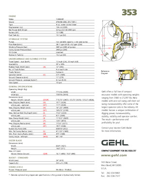 Mini Excavators Gehl 353