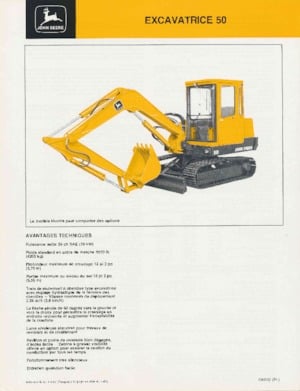 Mini Excavators John Deere Construction 50