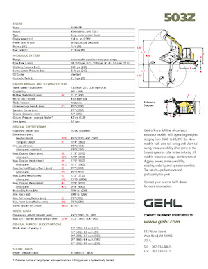 Mini Excavators Gehl 503Z