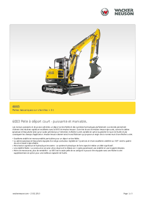 Mini Excavators Wacker Neuson 6003