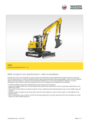 Mini Excavators Wacker Neuson 6003