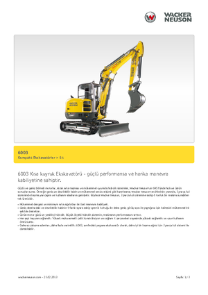 Mini Excavators Wacker Neuson 6003