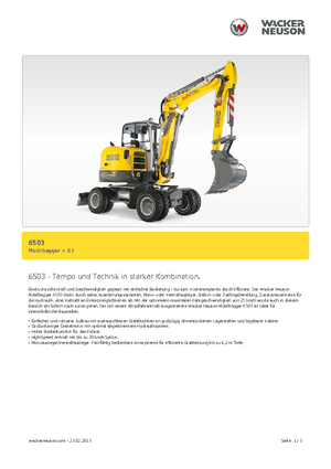 Wheel Excavators Neuson 6503
