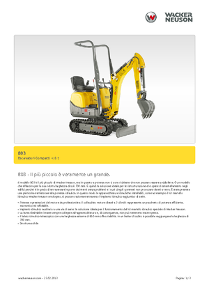 Mini Excavators Neuson 803