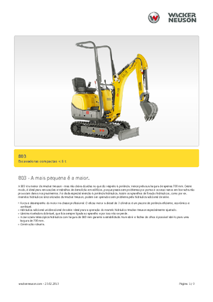 Mini Excavators Neuson 803