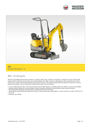 Mini Excavators Neuson 803