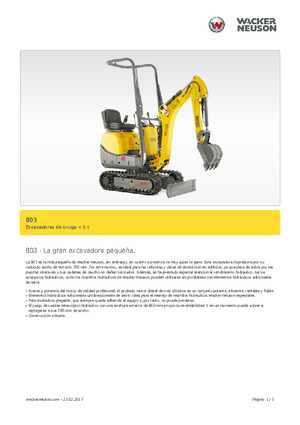 Mini Excavators Neuson 803