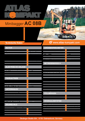 Mini Excavators Atlas Kompakt AC 08B