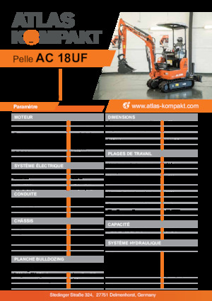 Mini Excavators Atlas Kompakt AC 18UF