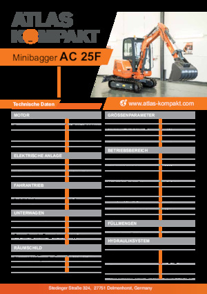Mini Excavators Atlas Kompakt AC 25F 
