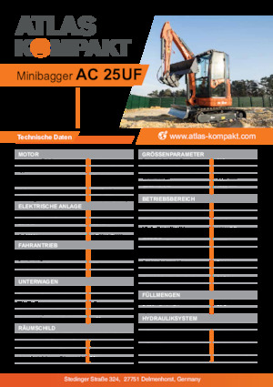 Mini Excavators Atlas Kompakt AC 25UF