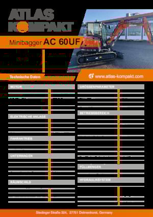 Mini Excavators Atlas Kompakt AC 60UF