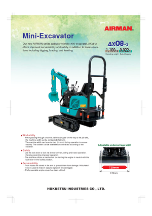 Mini Excavators Airman AX 08-3