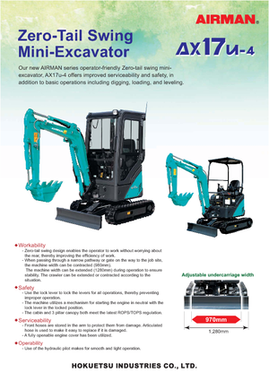 Mini Excavators Airman AX 17 U 4