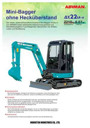 Mini Excavators Airman AX 22 U 4