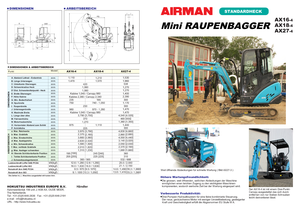 Mini Excavators Airman AX 27-4